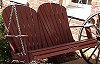 barn red porch swing